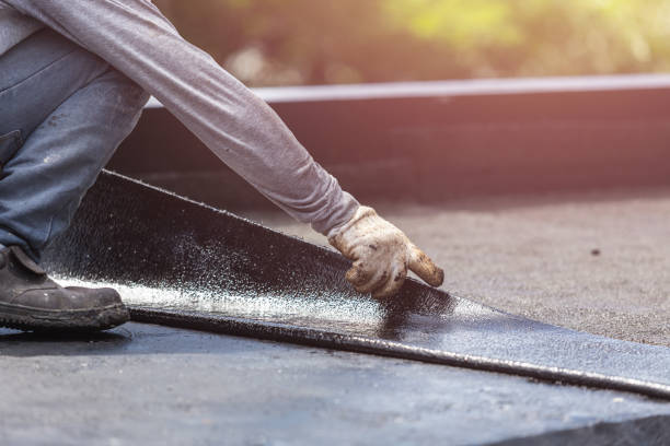 Professional Basement Waterproofing technician working in Bancroft, WI